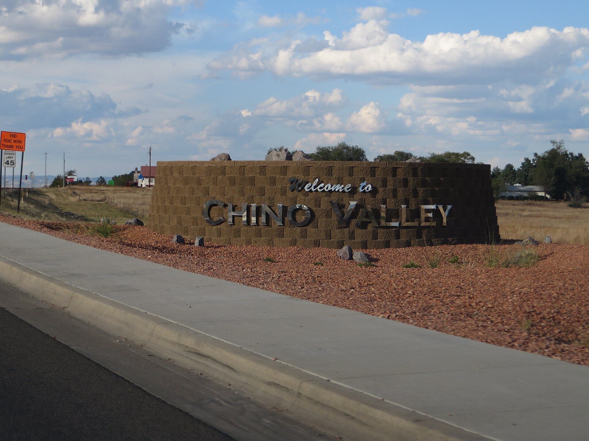Welcome to Chino Valley sign, Arizona